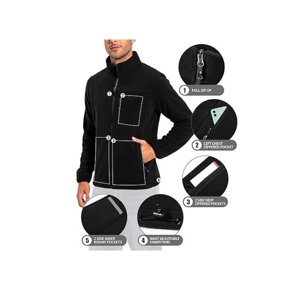 Brande new authentic Pioneer Camp Men's Lightweight Polar Fleece Jacket - Picture 3 of 5